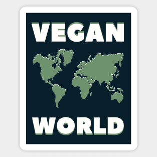 (Map of the) VEGAN WORLD Magnet